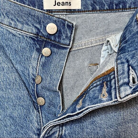 Reformation Jeans High Rise Straight Leg Button Fly Organic Cotton Size 30 - Picture 7 of 7